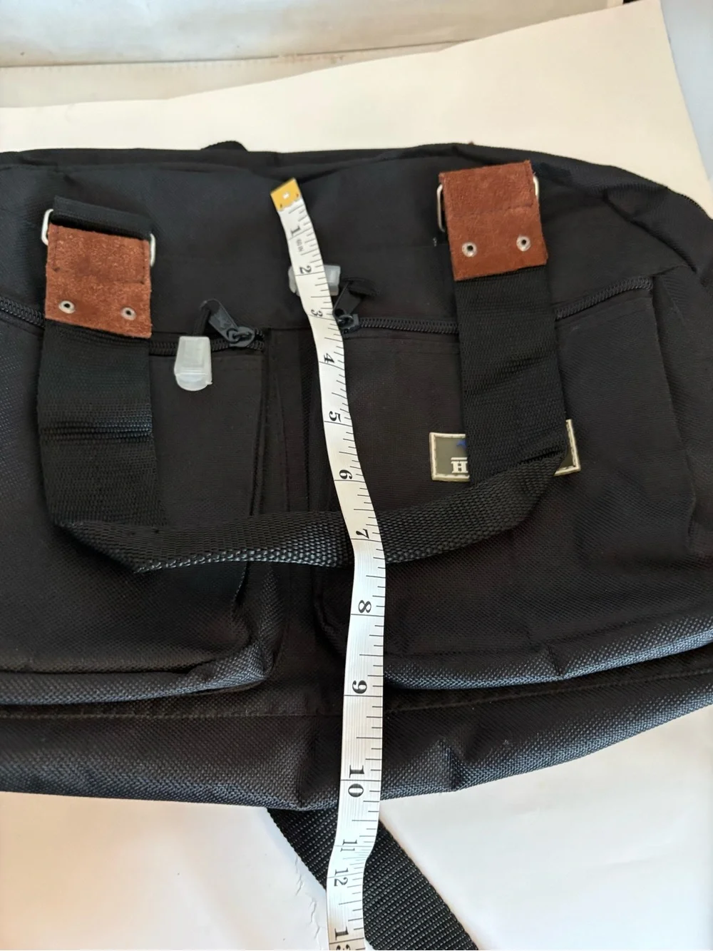 Hunter Black overnight Bag with Brown Accent Tabs